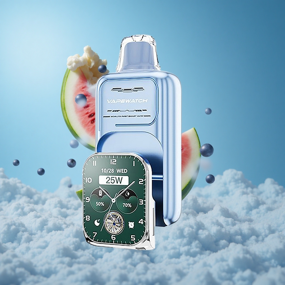 JNR Vape Watch 30000 Puffs سيجارة إلكترونية بتقنية Dual Mesh Coil بنكهة التوت البري والبطيخ