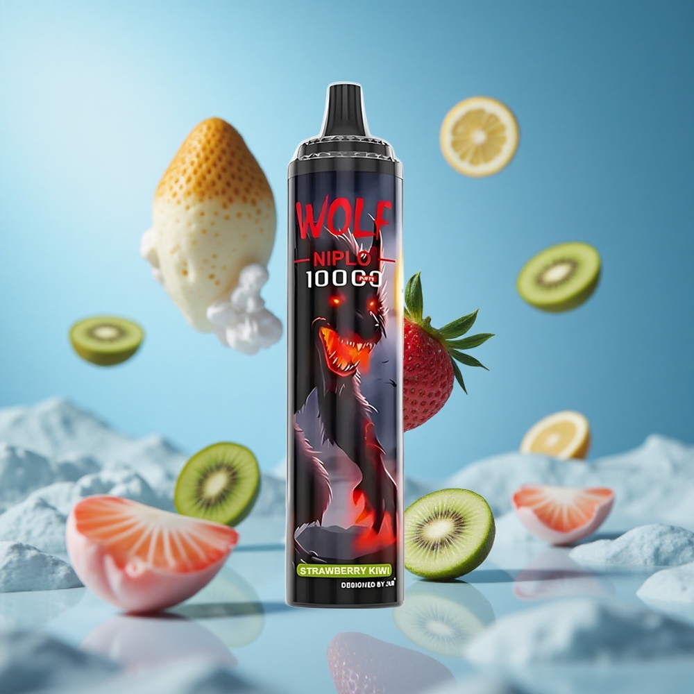 JNR Wolf Niplo 10000 Puffs فراولة وكيوي سعة سائل 20مل