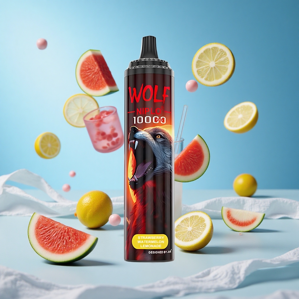 JNR Wolf Niplo 10000 Puffs فراولة بطيخ ليموناضة سعة سائل 20مل