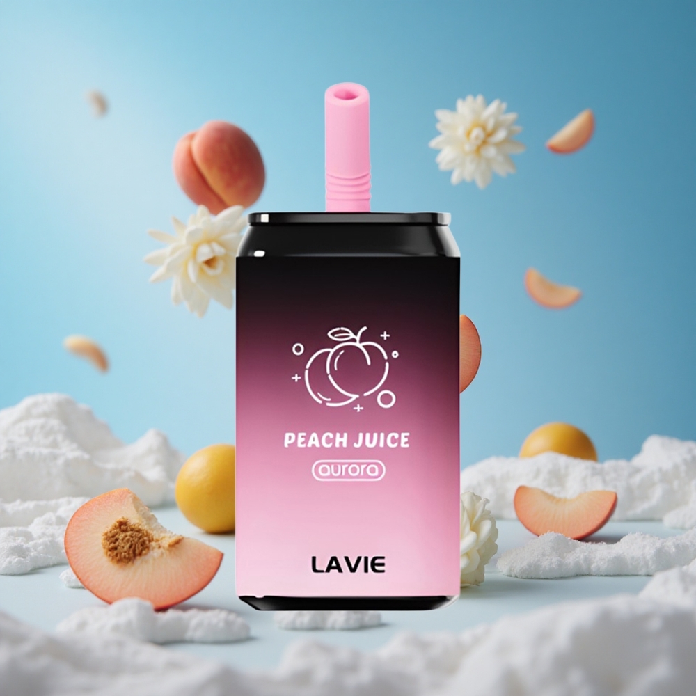 LAVIE Aurora 11000 Puffs عصير خوخ سعة 22ML شاحن Type C