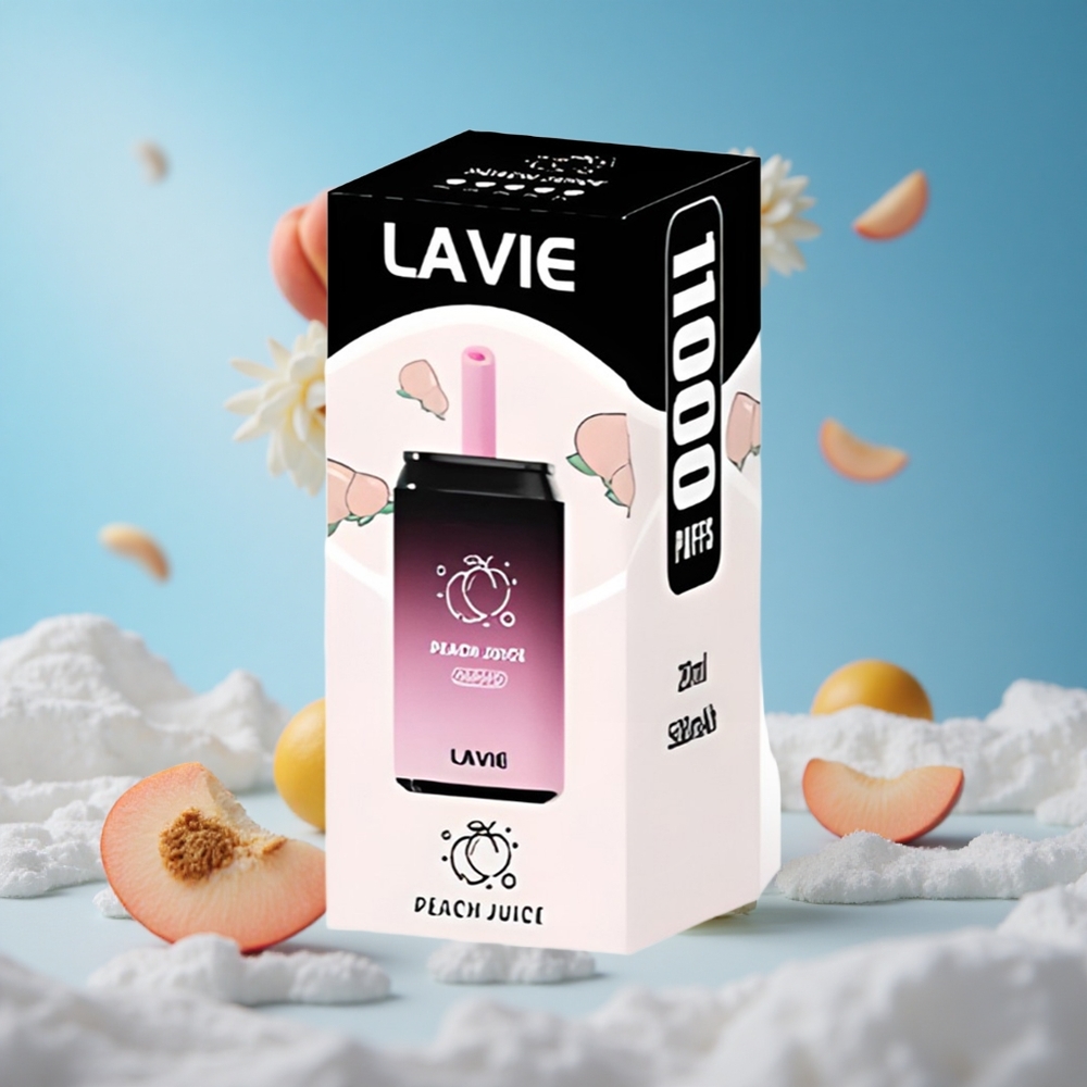 LAVIE Aurora 11000 Puffs عصير خوخ سعة 22ML شاحن Type C