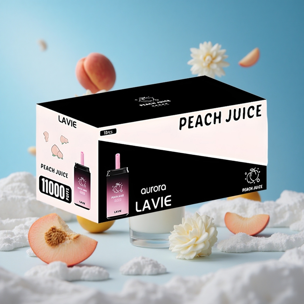 LAVIE Aurora 11000 Puffs عصير خوخ سعة 22ML شاحن Type C