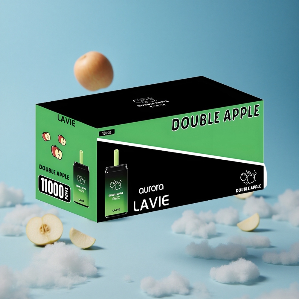 LAVIE Aurora 11000 Puffs تفاحتين مزدوجة سعة 22ML شاحن Type-C