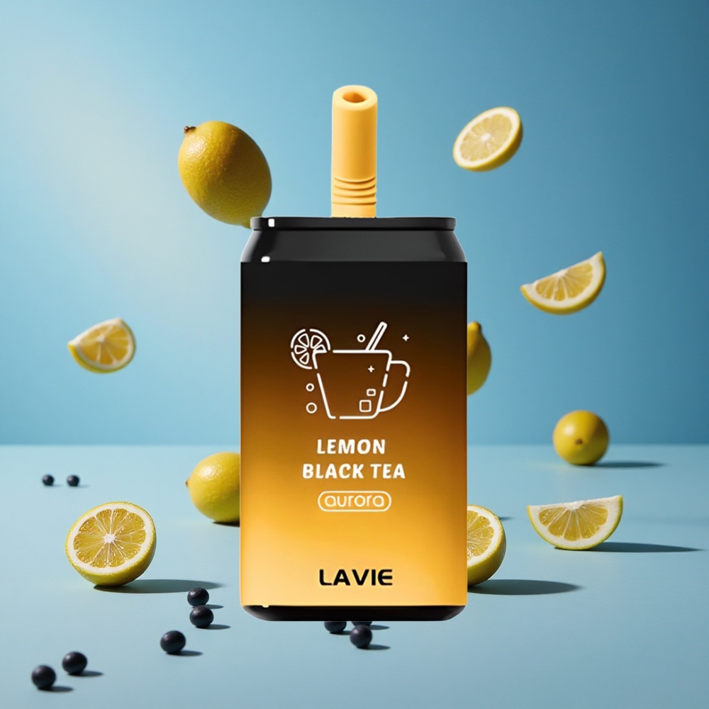 LAVIE Aurora 11000 Puffs شاي ليمون أسود سعة 22 مل نوع سي شاحن