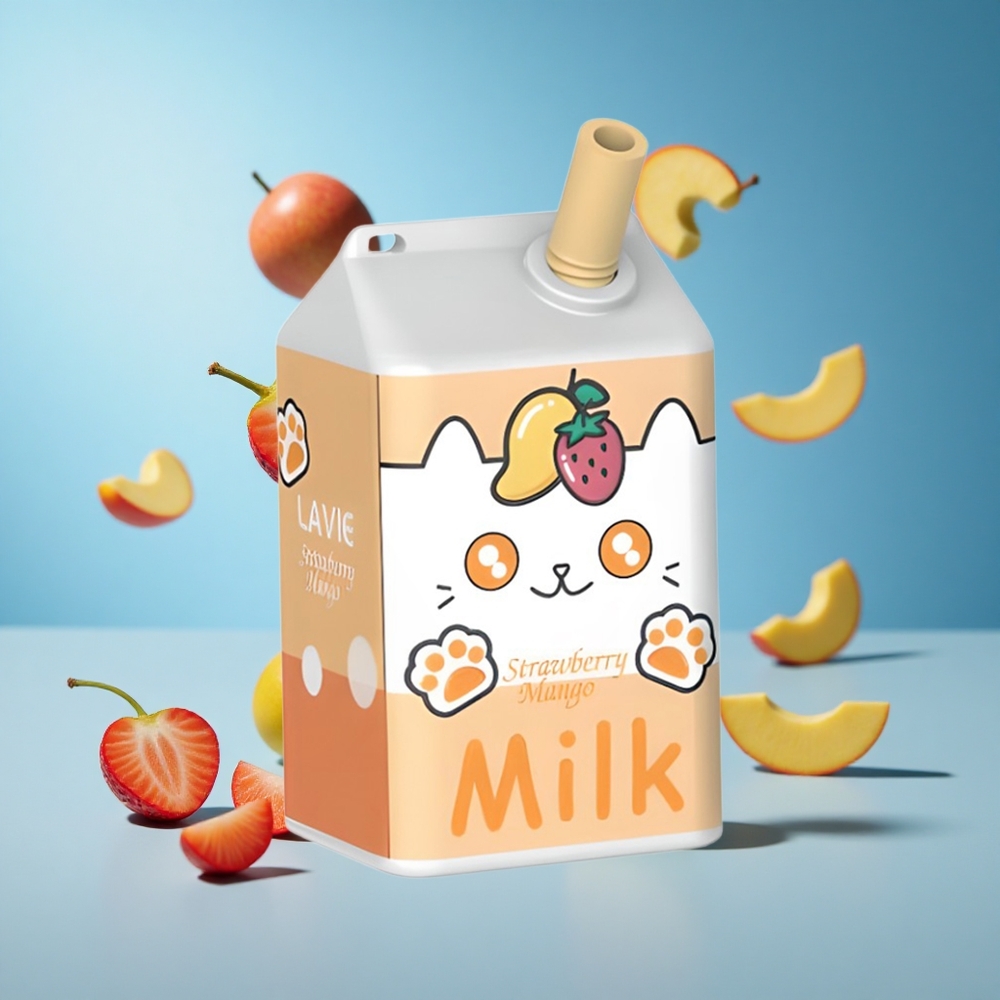 LAVIE Milk 7000 Puffs فراولة مانجو سعة 16 مل وبطارية 600 مللي أمبير