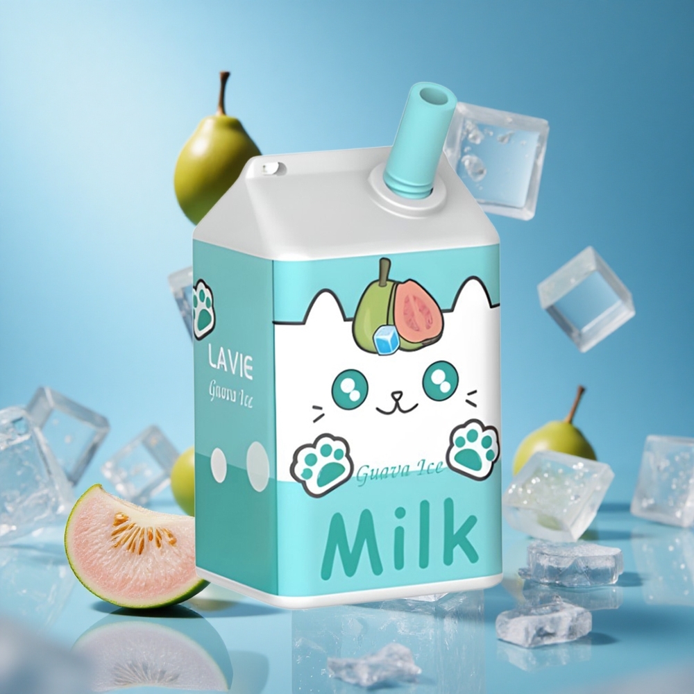 LAVIE Milk 7000 Puffs سحبة جوافة مثلجة شحن نوع C بسعة 16ML
