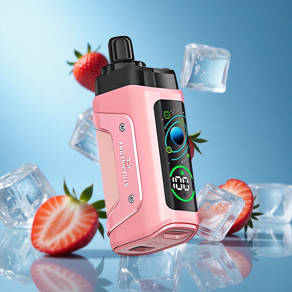 Razz Bar 45000 Puffs عصير فراولة مثلج مع ملف شبكي 1.0 أوم