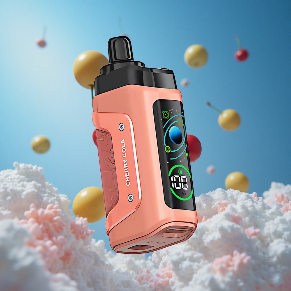 Razz Bar 45000 Puffs فيب قابل للتصريف كرز كولا مع بطارية 650 مللي أمبير وشاحن Type-C