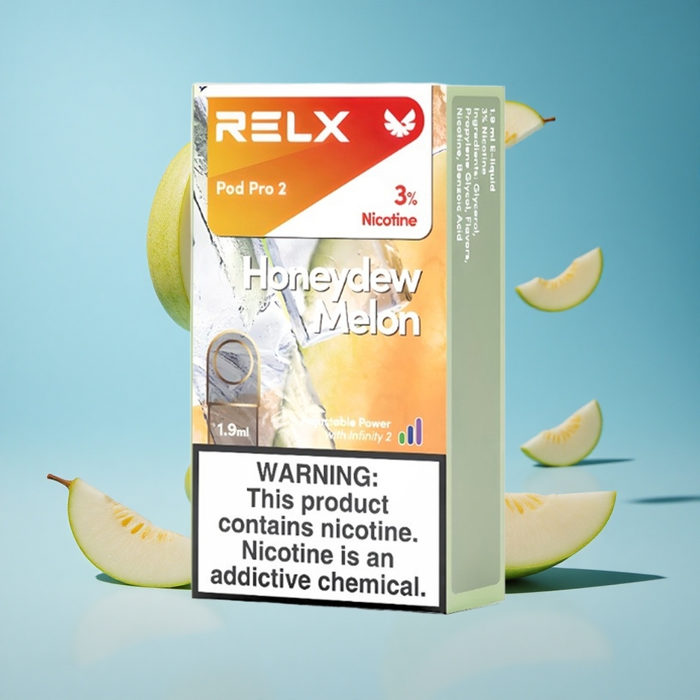 RELX Pod Pro 2 جهاز فيب بنكهة البطيخ العسلي بسعة 1.9مل و 600 نفخة