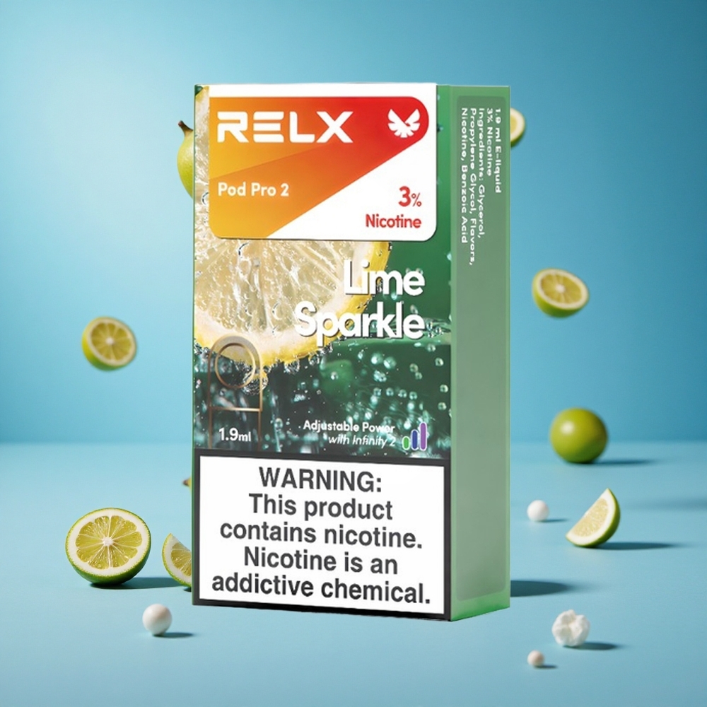 RELX Pod Pro 2 جهاز فايب ليمون سباركل سعة 1.9 مل 600 نفخة