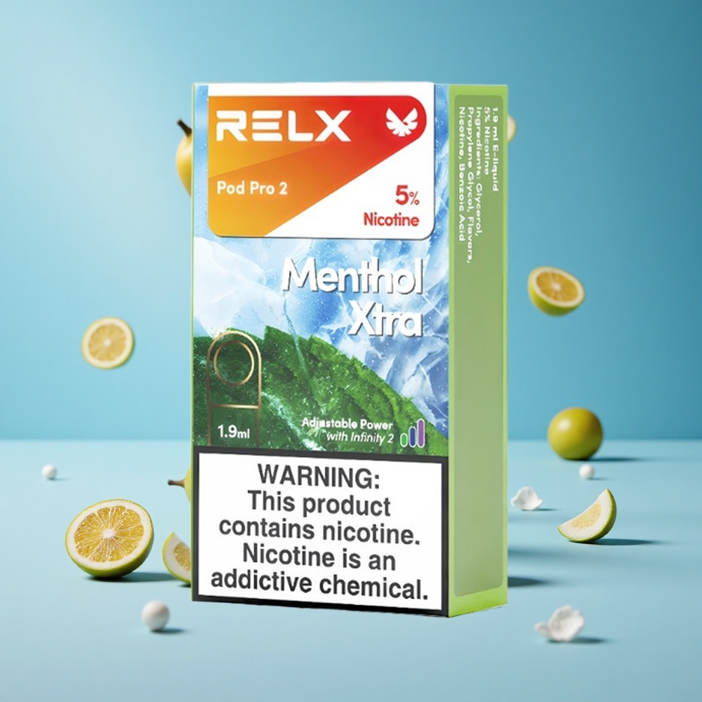RELX Pod Pro 2 منثول إكسترا - 1.9 مل سعة البخار - 600 نفخة