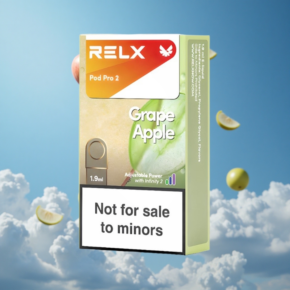 RELX Pod Pro 2 جهاز فايب عنب وتفاح بدون نيكوتين 600 نفخة