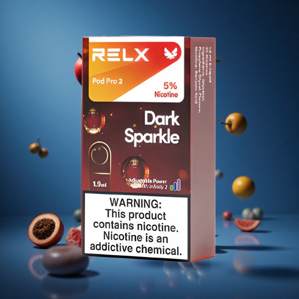Relx Pod Pro 2 جهاز فايب بريق غامق بسعة 1.9 مل و 600 نفخة