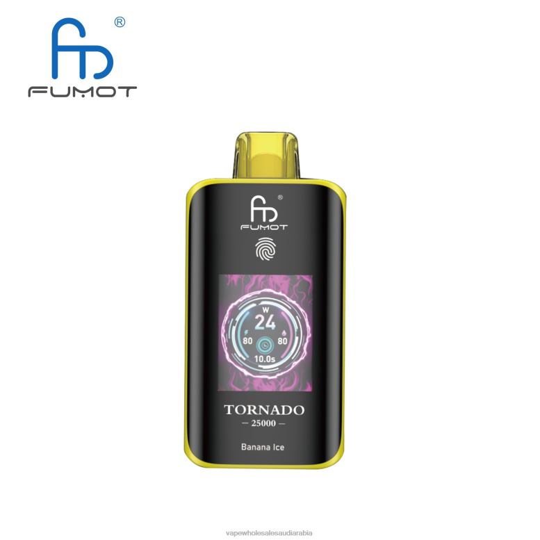 السيجارة الإلكترونية الأصلية - جليد الموز Fumot Tornado 25000 سيجارة يمكن التخلص منها D880Z1